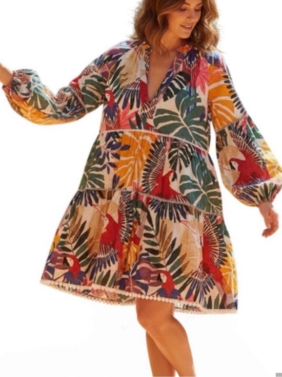 FARM Rio Dresses & Skirts - Farm Rio White Macaw Dress XL